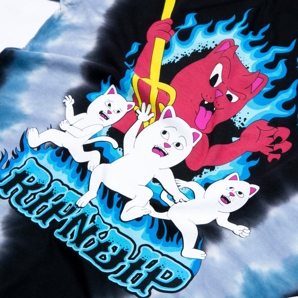 Ripndip Hades Tee (Blue/Black V Dye)