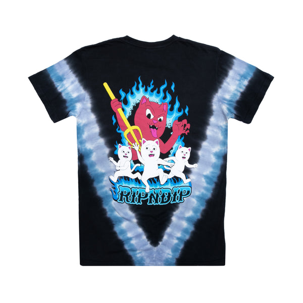 ripndip Hades Tee (Blue/Black V Dye)
