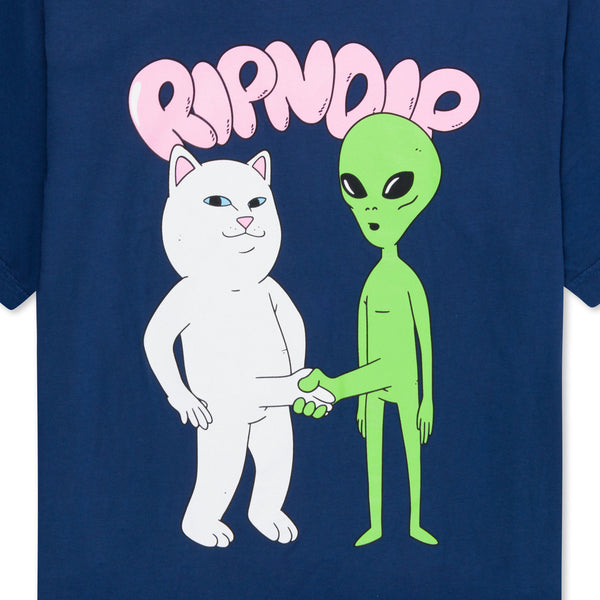 Ripndip Handshake Tee (Navy)