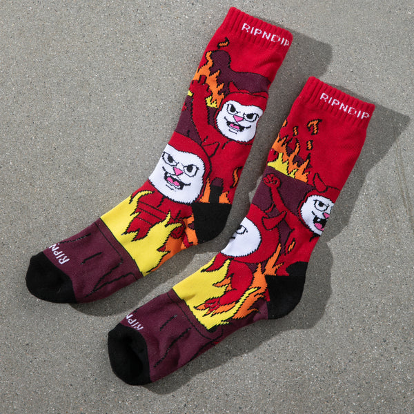 Ripndip Heaven On Earth Socks (Red)