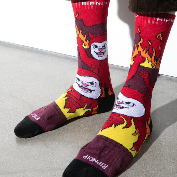 Ripndip Heaven On Earth Socks (Red)