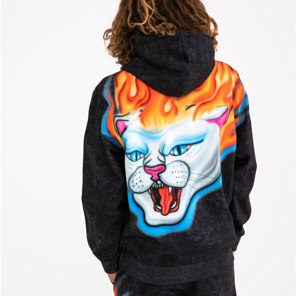 Ripndip Hell Ride Hoodie (Black Mineral Wash)