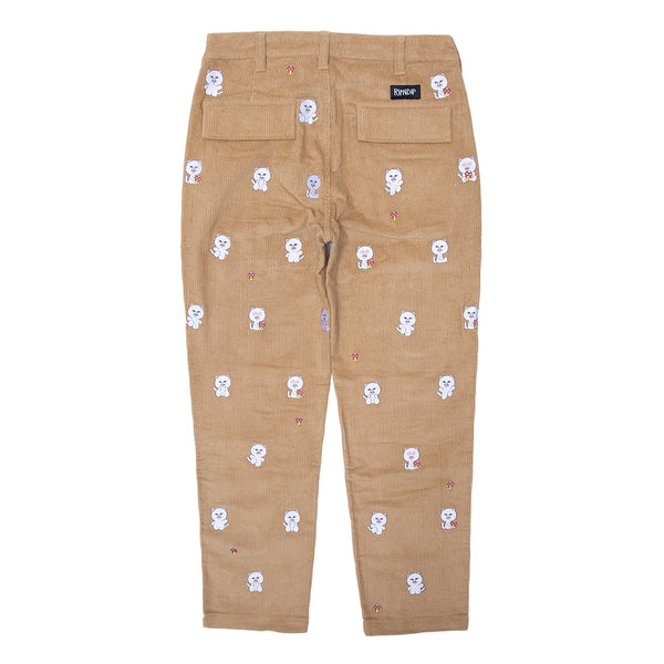 Ripndip Hello Nermy Corduroy Embroidered Pants (Tan)