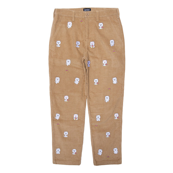 ripndip Hello Nermy Corduroy Embroidered Pants (Tan)