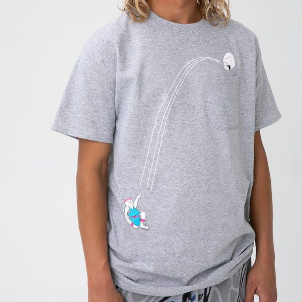 Ripndip Hoops Pocket Tee (Heather Grey )