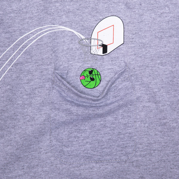 Ripndip Hoops Pocket Tee (Heather Grey )