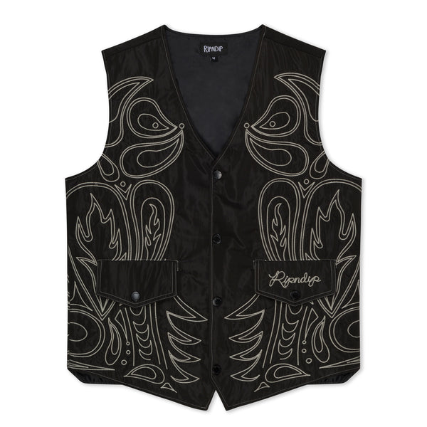 ripndip Howdy Quilted Vest (Black)