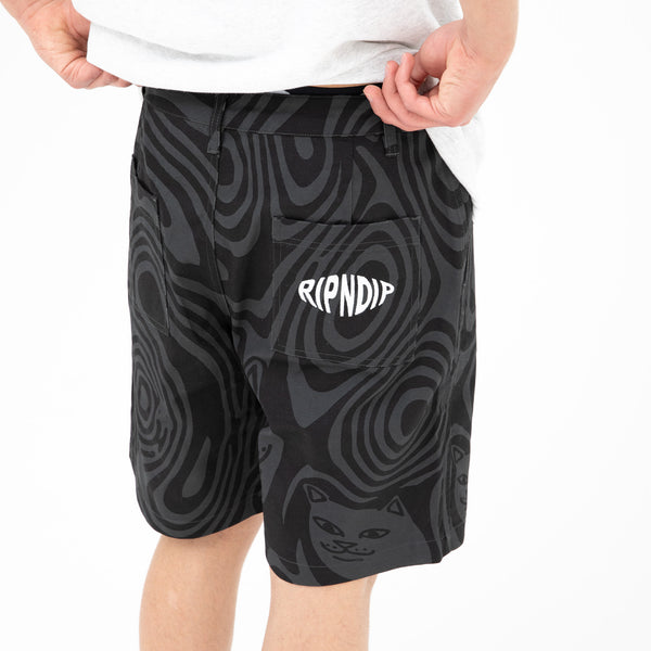 Ripndip Hypnotic Cotton Twill Shorts (Black)
