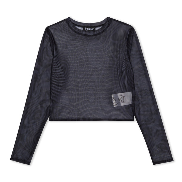Ripndip Hypnotic Crop Mesh Long Sleeve (Black)
