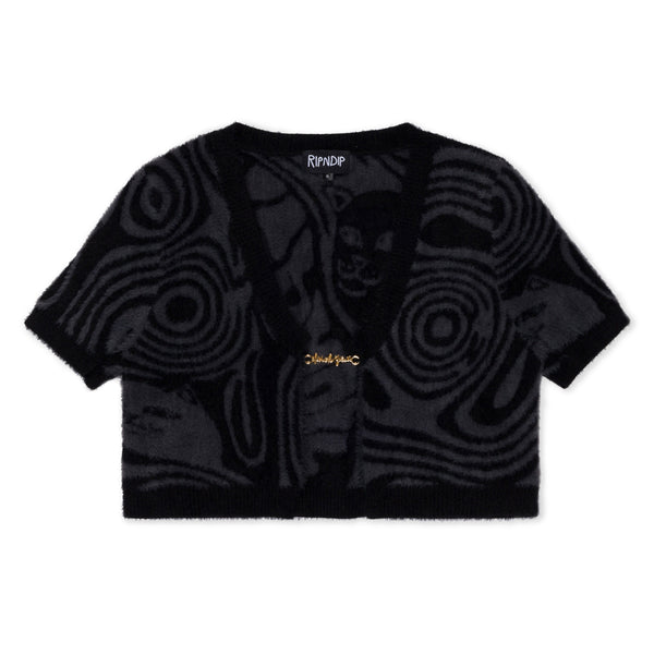 ripndip Hypnotic Open Front Crop Top (Black)