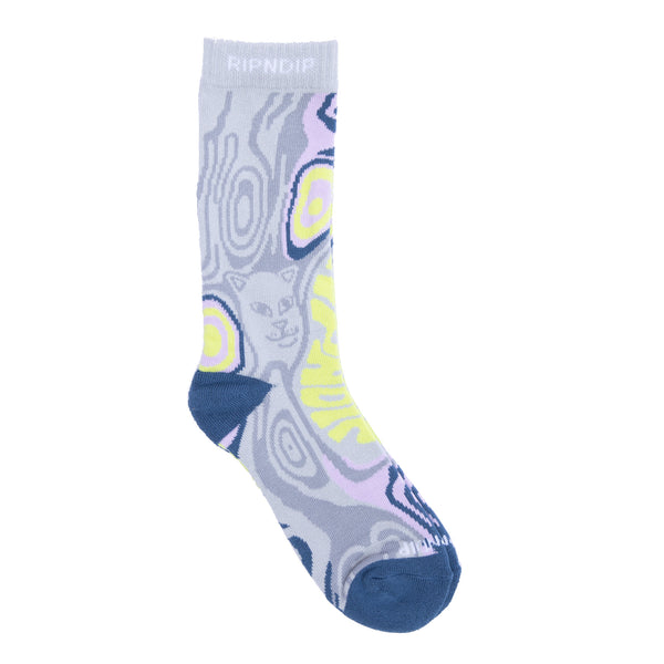 ripndip Hypnotic Socks (Grey/Lavender)