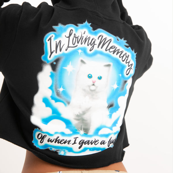 Ripndip In Loving Memory Cropped Hoodie (Black)