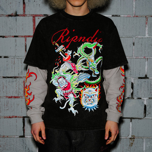 Ripndip InkEd Double Sleeve Tee (Black)