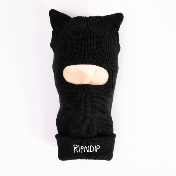 Ripndip Jermal Ears Ribbed Balaclava (Black)