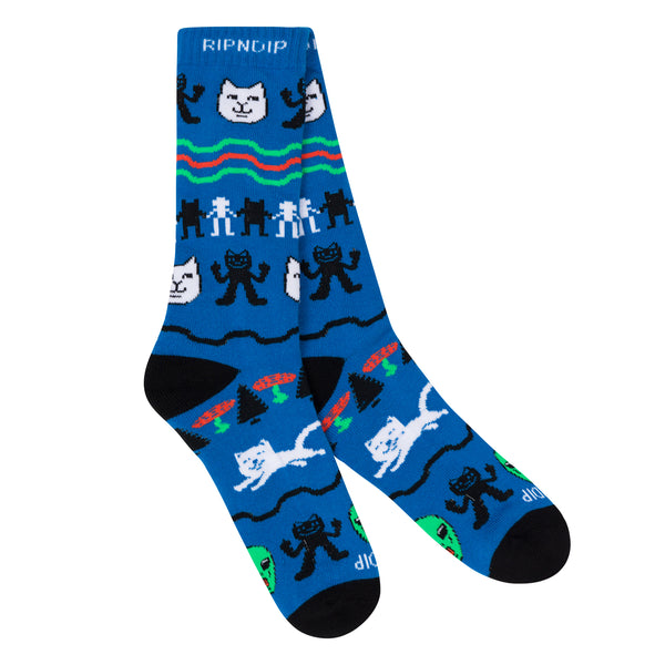 Ripndip Jolly Holiday Socks (Navy)