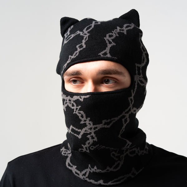 Ripndip Kitty Ear Wired Balaclava (Black)