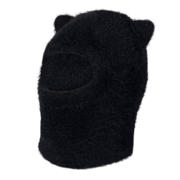 Ripndip Kitty Ears Faux Mohair Balaclava (Black)