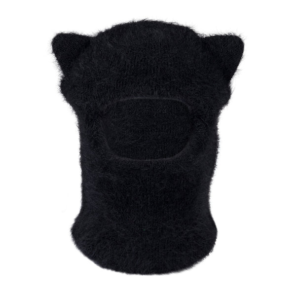 ripndip Kitty Ears Faux Mohair Balaclava (Black)