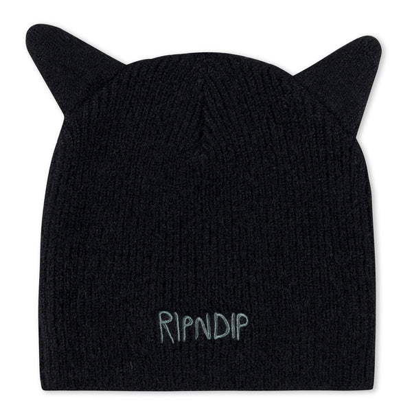 ripndip Kitty Ears Mohair Beanie (Black)
