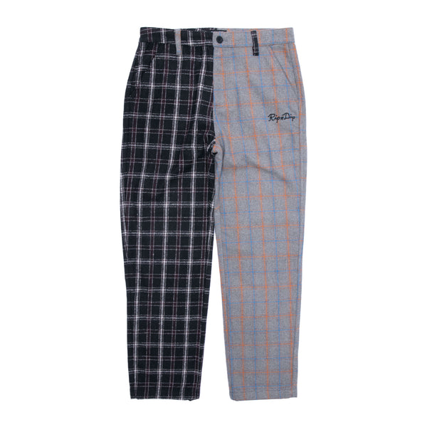 Ripndip Limbo Split Plaid Flannel Pants (Dark Brown)