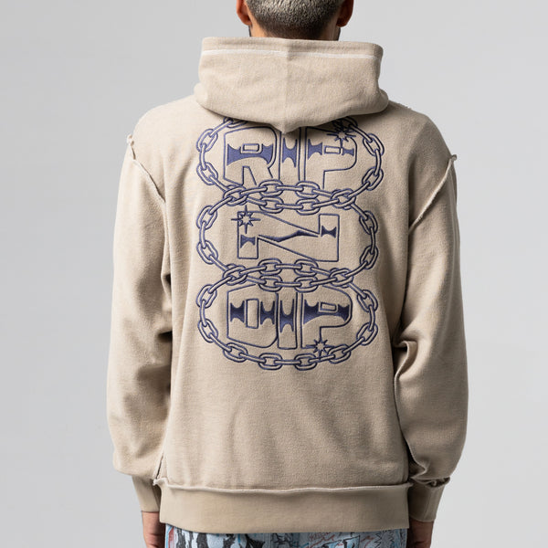 Ripndip Linked Up Reverse Stitched Hoodie (Khaki)