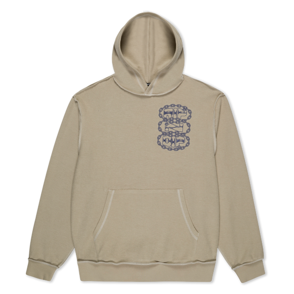ripndip Linked Up Reverse Stitched Hoodie (Khaki)