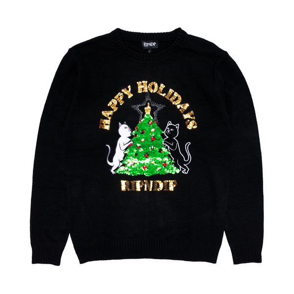 Ripndip Litmas Tree Knitted Sweater (Black)