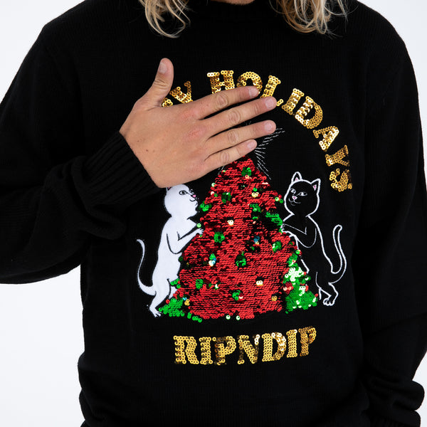 Ripndip Litmas Tree Knitted Sweater (Black)