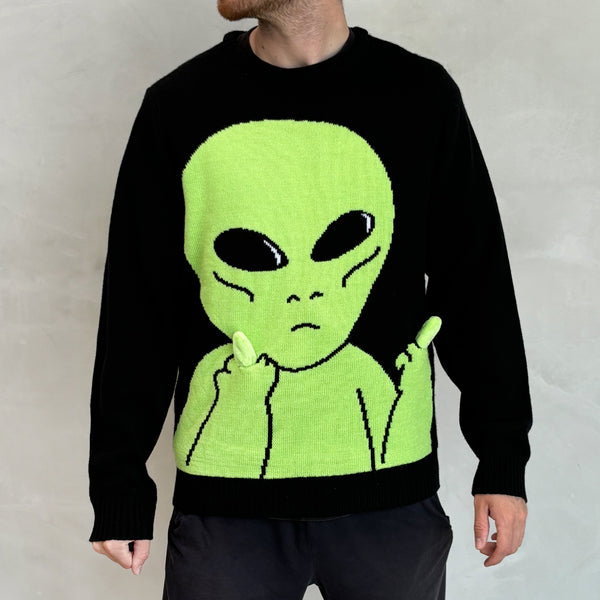 Ripndip Lord Alien Flippy Knitty Sweater (Black)
