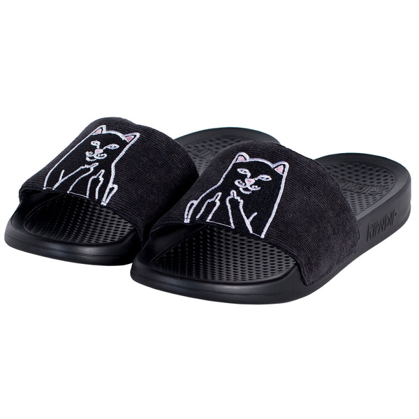 ripndip Lord Jermal Slides (Black Corduroy)