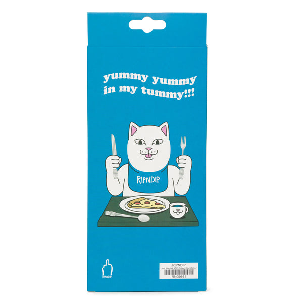 Ripndip Lord Nermal 3 PC Cutlery Set (Silver)
