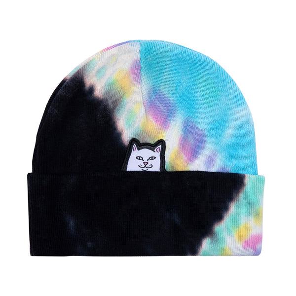 ripndip Lord Nermal Beanie (Black / Rainbow Tie Dye)