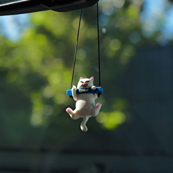 Ripndip Lord Nermal Car Ornament (White)