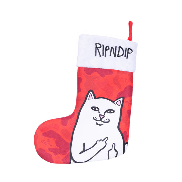 ripndip Lord Nermal Christmas Stocking (Red)