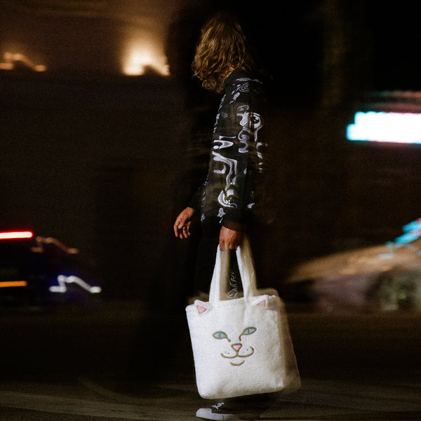 Ripndip Lord Nermal Fluffy Tote (White)