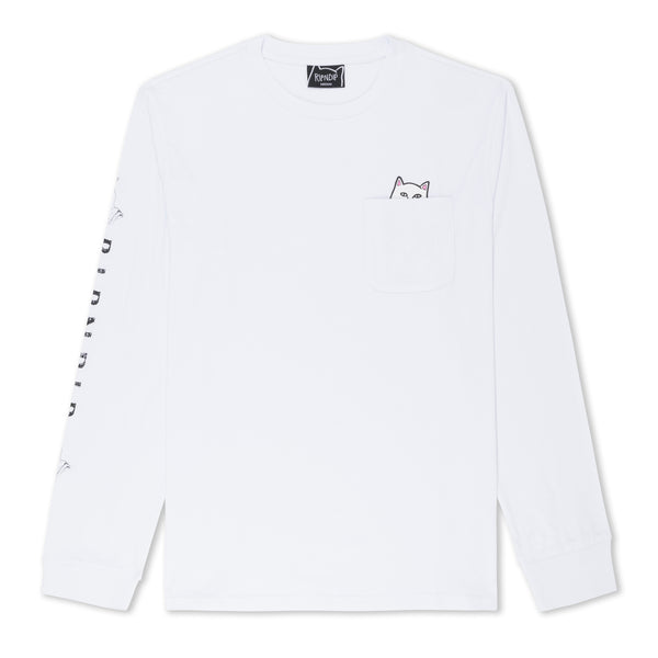 Ripndip Lord Nermal L/S Pocket Tee (White)