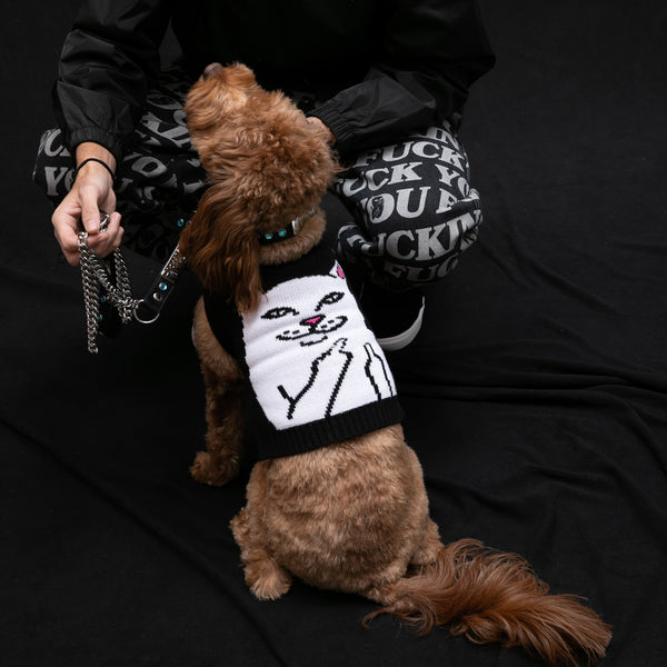 Ripndip Lord Nermal Pet Knit Sweater Vest (Black)