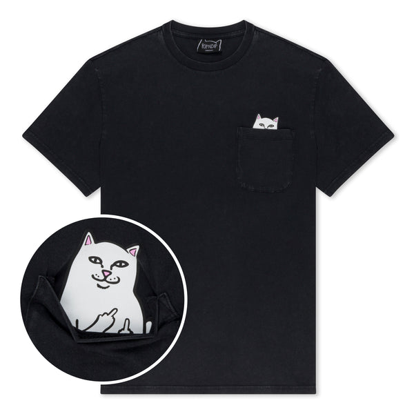 ripndip Lord Nermal Pocket tee (Black Mineral Wash)