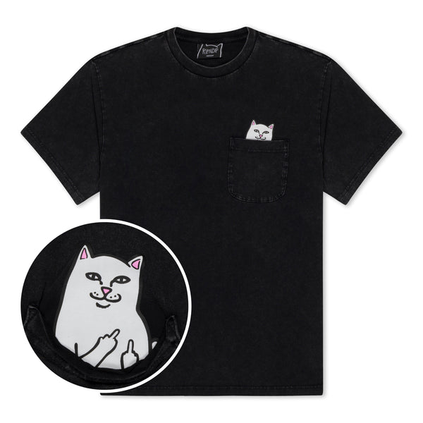 ripndip Lord Nermal Pocket Tee (Black Vintage Wash)