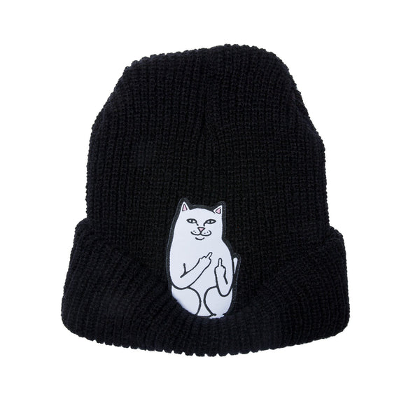 Ripndip Lord Nermal Ribbed Beanie (Black)