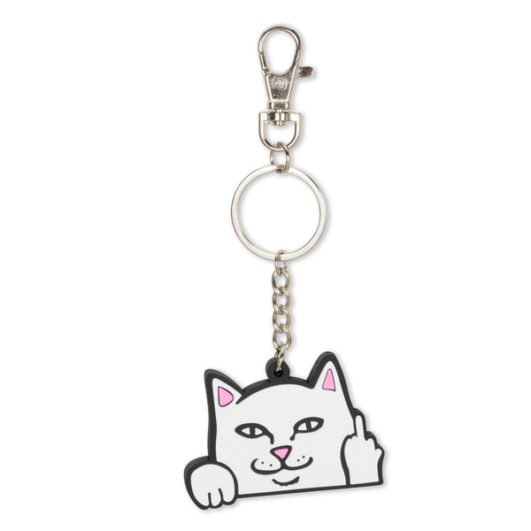 Ripndip Lord Nermal Rubber Key Chain (White)