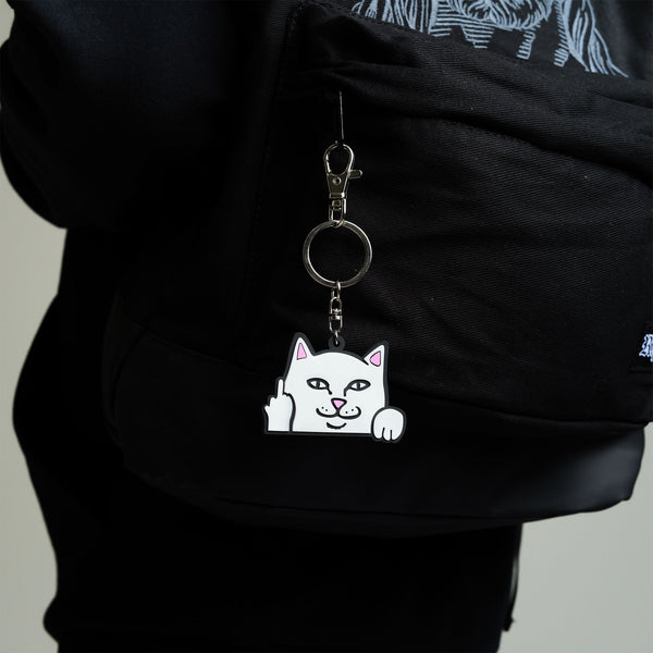 Ripndip Lord Nermal Rubber Key Chain (White)
