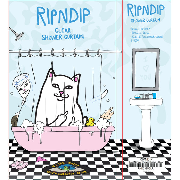 Ripndip Lord Nermal Shower Curtain (Clear)