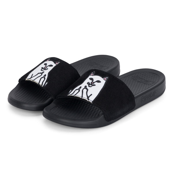 ripndip Lord Nermal Slides (Black Corduroy)