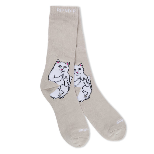 Ripndip Lord Nermal Socks (Oatmeal Heather)