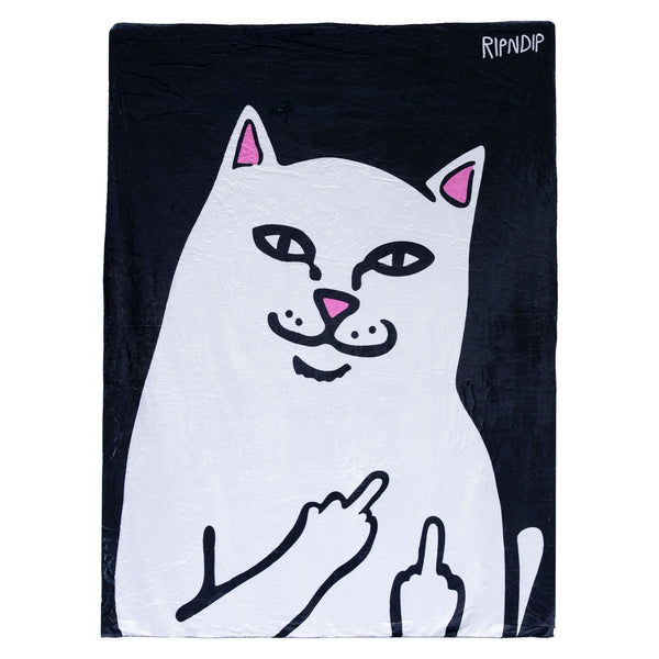 Ripndip Lord Nermal Throw Blanket (Black)