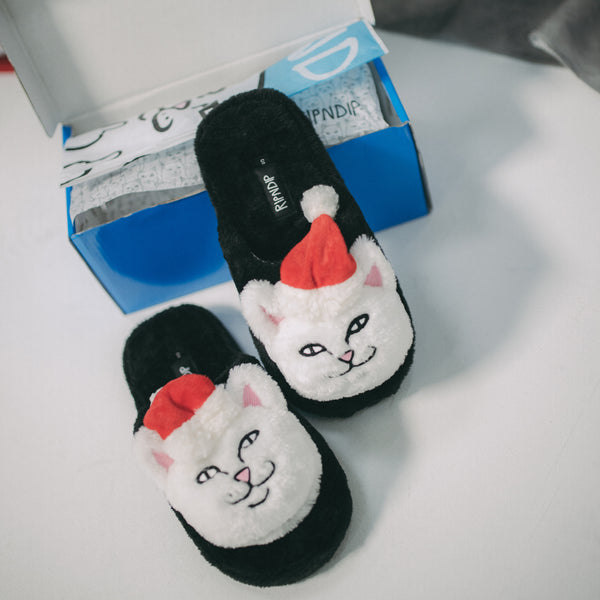 Ripndip Lord Santa Fuzzy House Slippers (Multi)
