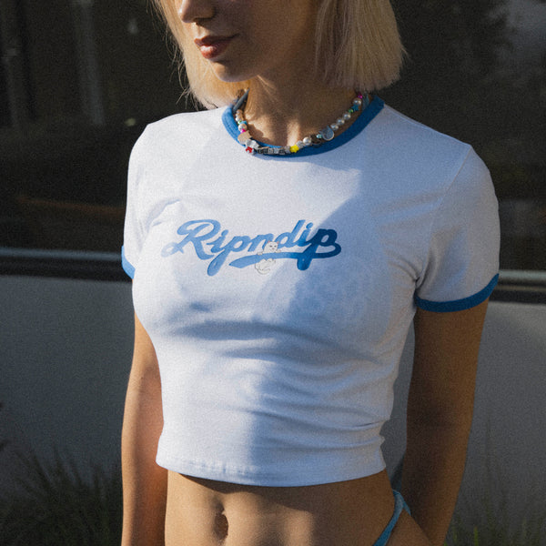 Ripndip Los Ripndip Cropped Ringer Tee (White)