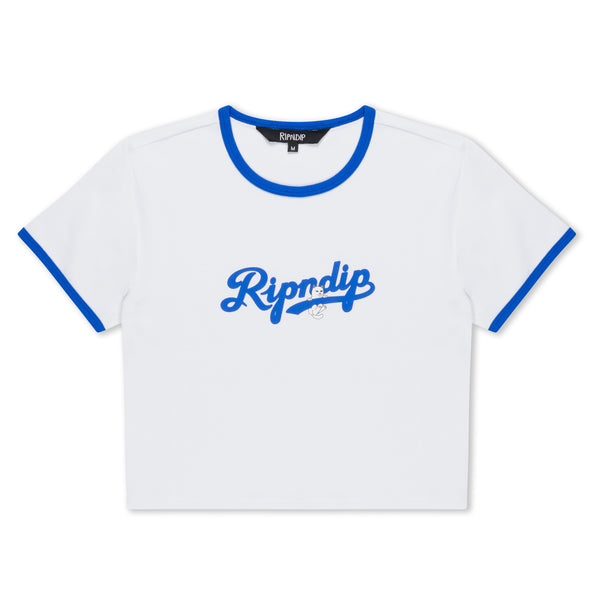 ripndip Los Ripndip Cropped Ringer Tee (White)