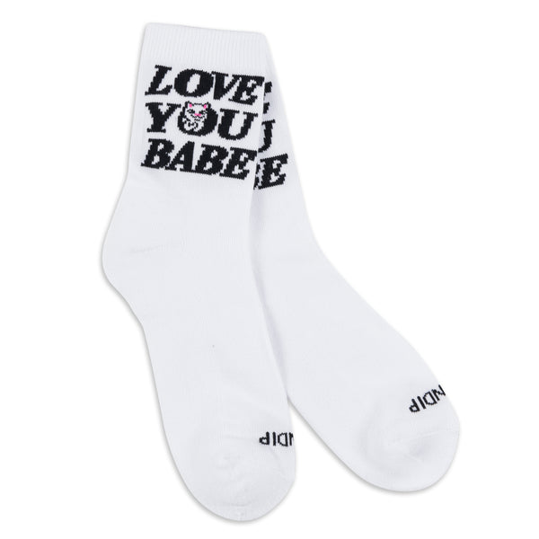 Ripndip Love You Mid Socks (White)